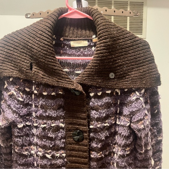 Anthropologie Sleeping on Snow wool long line cardigan sweater size Medium - Picture 2 of 9